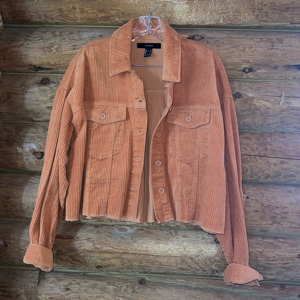 Orange Forever 21 Jean Jacket